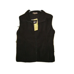 COLORADO TIMBERLINE Vest Black Full Zip Fleece Zip Pockets Women's Medium *NEW*